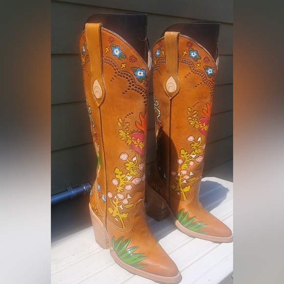 Brother Vellies Tall Eve Doodle Cowboy Boot - Picture 5 of 9
